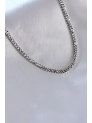 316L Çelik Gümüş Renk Zincir Model Erkek Kolye