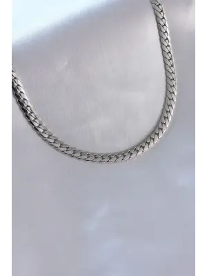 316L Çelik Gümüş Renk Zincir Model Erkek Kolye