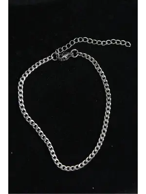 316L Çelik İnce Klasik Model Gümüş Renk Erkek Bileklik