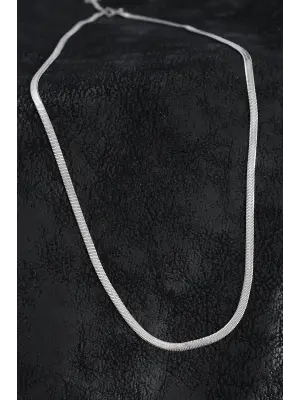 316L Çelik Klasik İtalyan Zincir Model Gümüş Renk Erkek Kolye