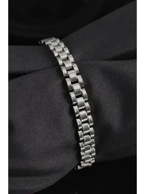 316L Çelik Kordon Model Gümüş Renk Erkek Bileklik