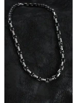 316L Çelik Kral Zincir Model Gümüş Renk Erkek Kolye