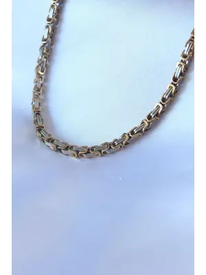 316L Çelik Mix Renk Kral Zincir Model Erkek Kolye