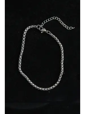 316L Çelik Örgü Model Gümüş Renk Erkek Bileklik