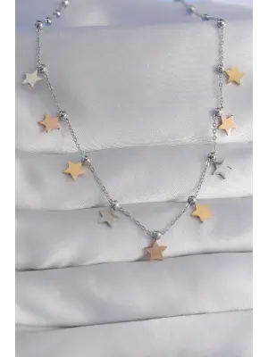  li Minimal Yıldız Model Çelik Kolye