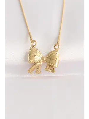  Zincir Altın  Fiyonk Çelik Kolye