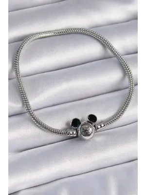 316L Çelik Zincir Charm Model Kadın Bileklik