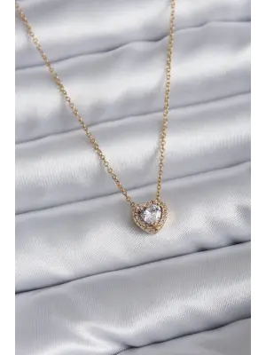  Zincir Altın  Charm  Çelik Kolye