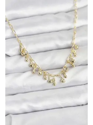 316L Çelik Zincir Gold Renk Kadın Kolye