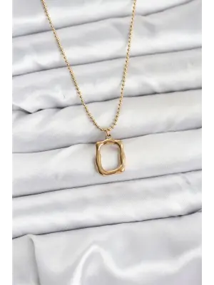 316L Çelik Zincir Gold Renk Model Kadın Kolye