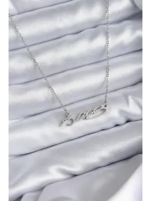  Zincir Gümüş  Atatürk İmza Figür  Çelik Kolye