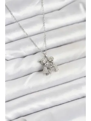 316L Çelik Zincir Gümüş Renk Erkek Kız Model Kadın Kolye