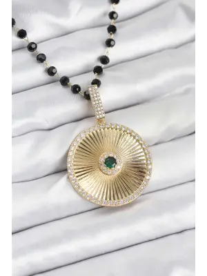 316L Çelik Zincir Kristal Boncuklu Kadın Kolye