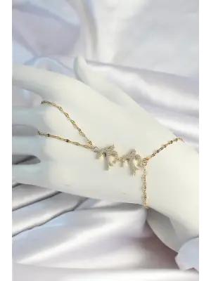 316L Çelik Zincirli Gold Renk Kuş Figürlü Şahmeran