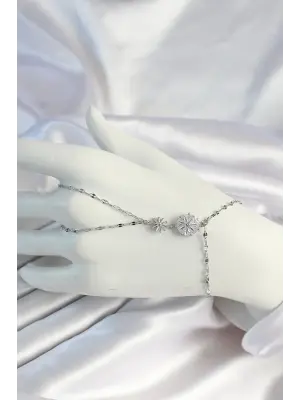 316L Çelik Zincirli Gümüş Renk Yıldız Zirkon Taşlı Şahmeran