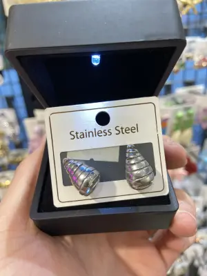 Gümüş Mini Tırtıklı Bottega Damla Küpe