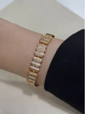 14K Rose Renk Altın Kaplama Bileklik