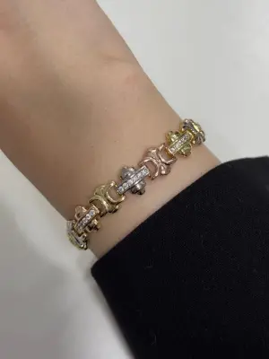 3 Renkli Gurmet 14K Xuping Bileklik