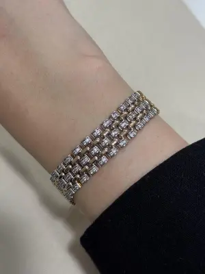 14K Kaplama Xuping Rose Gurmet Bileklik