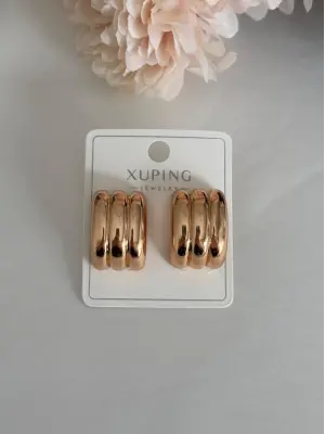 Üçlü Çoklu Görünüm Çelik Xuping Küpe