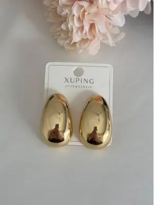 Sarı Damla Bottega Çelik Küpe