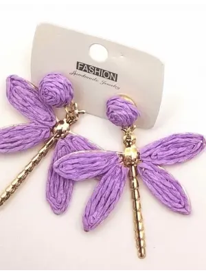 Lila Gold Yusufcuk Hasır Küpe