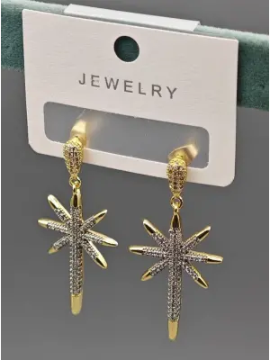 Taşlı Kuzey Yıldızı Küpe