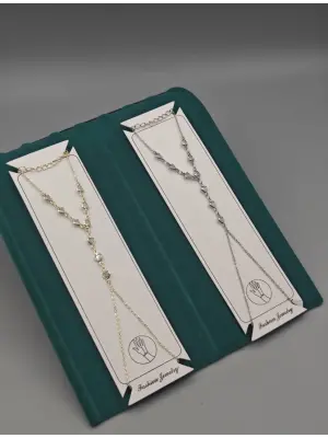 Kalp Motifli Taşlı Şahmeran Bilekliği Dolamalı