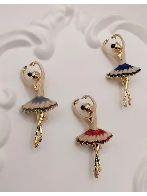 Dans Eden Balerin Broşu (Yaka İğnesi)