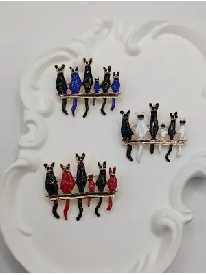 Kedi Ailesi Yaka iğnesi Broş