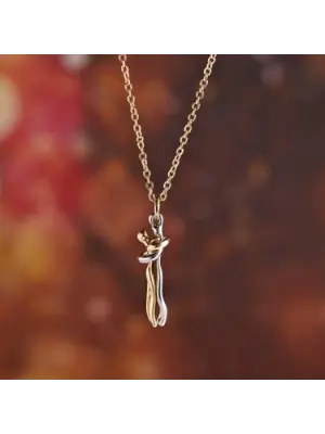 Sarılan Sevgililer Aşıklar Çift Kolyesi