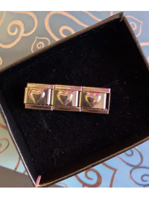 Kalp Motifli Taşsız Nomination Charmı