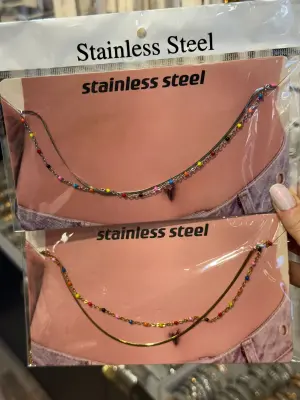 Çift Zincirli İtalyan Renkli Model Vücut & Bel Zinciri