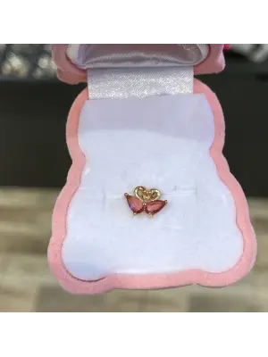 Gold Renk Çift Kuğulu Çelik Helix Piercing