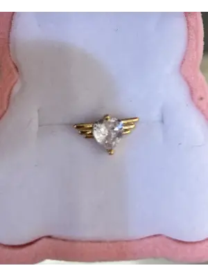 Kalpli Açılan Kanat Görünümlü Kıkırdak Piercing Altı Toplu