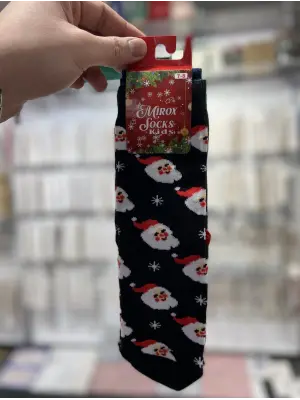 3’lü Erkek & Kız Çocuk Yılbaşı Çorabı 7-8 Yaş | Merry Santa Yazı