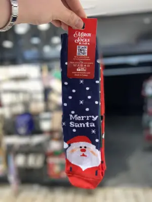 Unisex (Erkek-Kız) Çocuk Yıl Başı Çorabı | 10-13 Yaş Aralığı | 3’lü Set Santa, Christmas