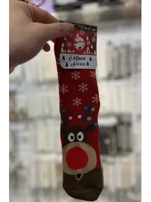 Unisex Yetişkin Model Yeni Yıl & Yılbaşı Hediyelik Çorap