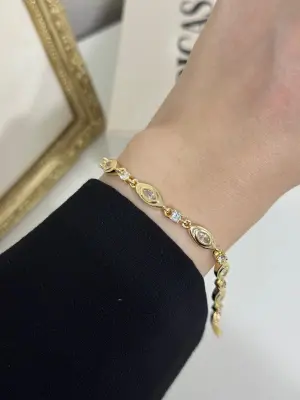 Fasülye Model Oval Zincir Ysx Kadın Bileklik