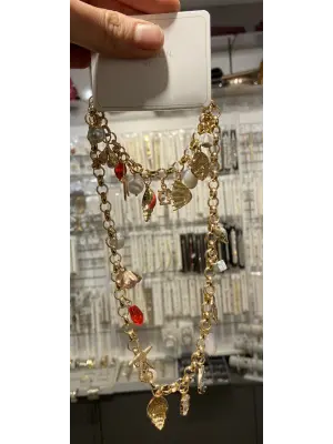 Deniz Temalı Tatillik Renkli Kolye & Bileklik Seti