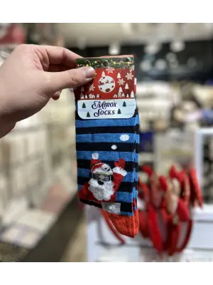 44-47 Numara Uzun Likralı Erkek Yılbaşı Çorabı