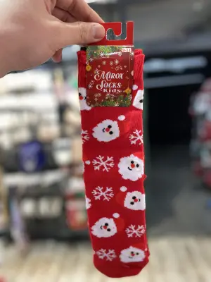 9-10-11-12 Yaş Çocuk Yeni Yıl & Yılbaşı Çorapları 3 Lü Set Model