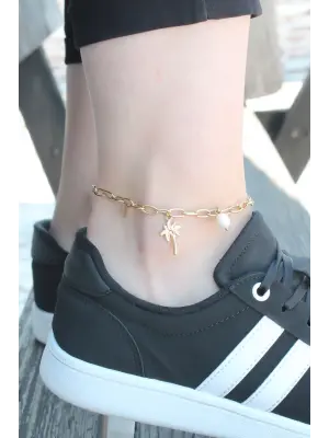 Ağaç Figür Gold Renk Halhal