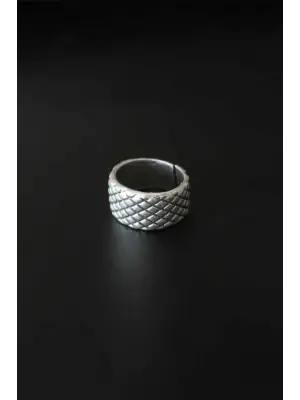 Antik Gümüş Renk Ayarlanabilir Erkek Yüzük