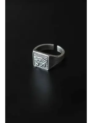 Antik Gümüş Renk Ayarlanabilir Erkek Yüzük