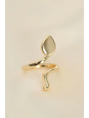 Ayarlamalı Altın Renk Yılan Yüzük