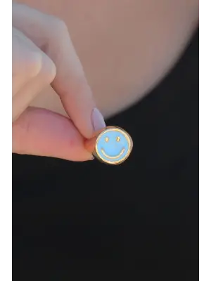 Ayarlamalı Mavi Mineli Smile Yüzük