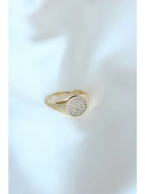 Ayarlamalı Oval Zirkon Taşlı Yüzük