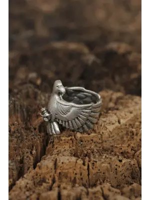 Ayarlamalı Şahin Tasarımlı Erkek Yüzük