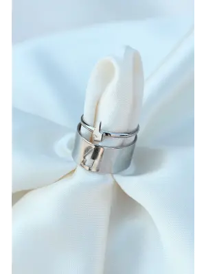 Ayarlamalı Şimşek Model Çift Yüzüğü